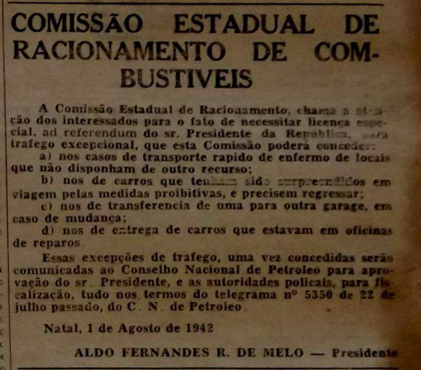 Racionamento de combustível no Brasil