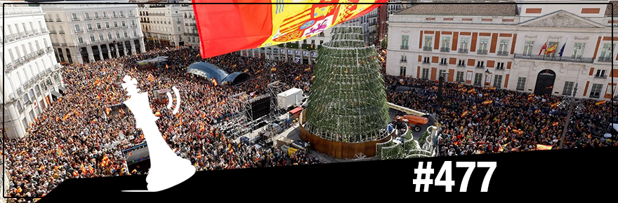 Xadrez Verbal Podcast #477 – Protestos na Espanha e véspera de&nbsp;eleições